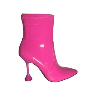 INC International Concepts Women's pink Ibrina Stretch Booties, size: 8.5
